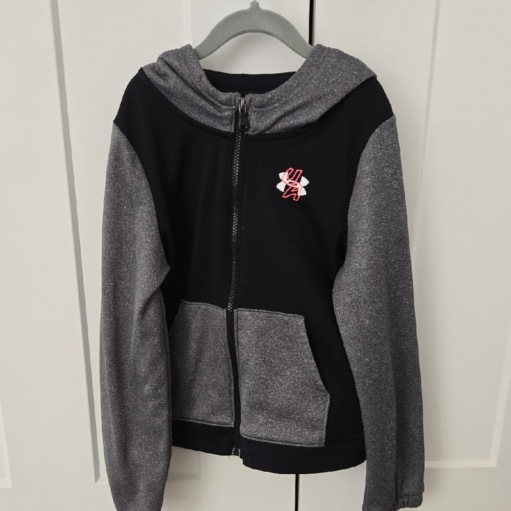 Under Armour Black and Gray Kids Hoodie